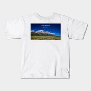 Grand Teton Mountain Range Kids T-Shirt